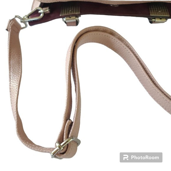 Steve Madden Crossbody Bag Purse Handbag Pink Blush Pebbled Logo - Picture 15 of 16